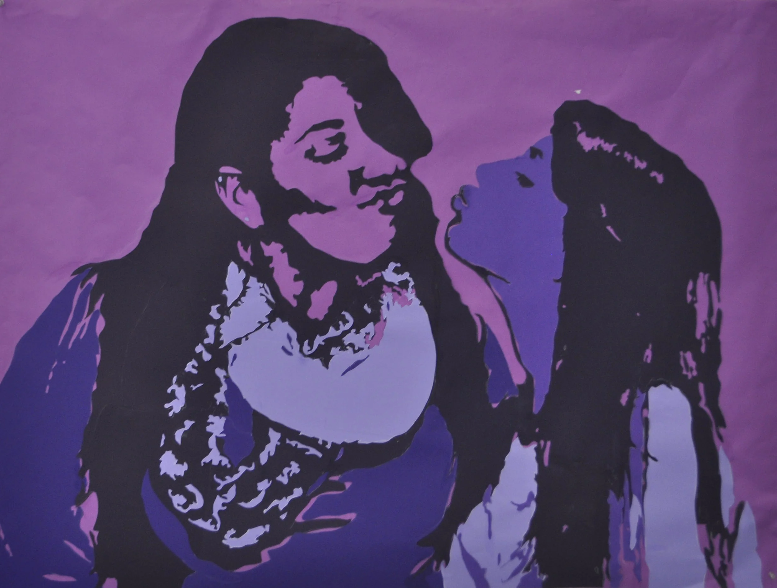   Sisters 36x48&nbsp;   Cut Paper on paper   April 2012  