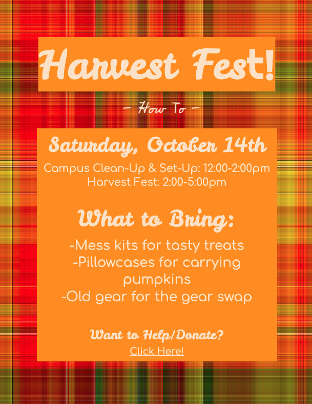 Necesitamos voluntarios y donaciones para el festival de otoño / We need  volunteers and donations for the fall festival!