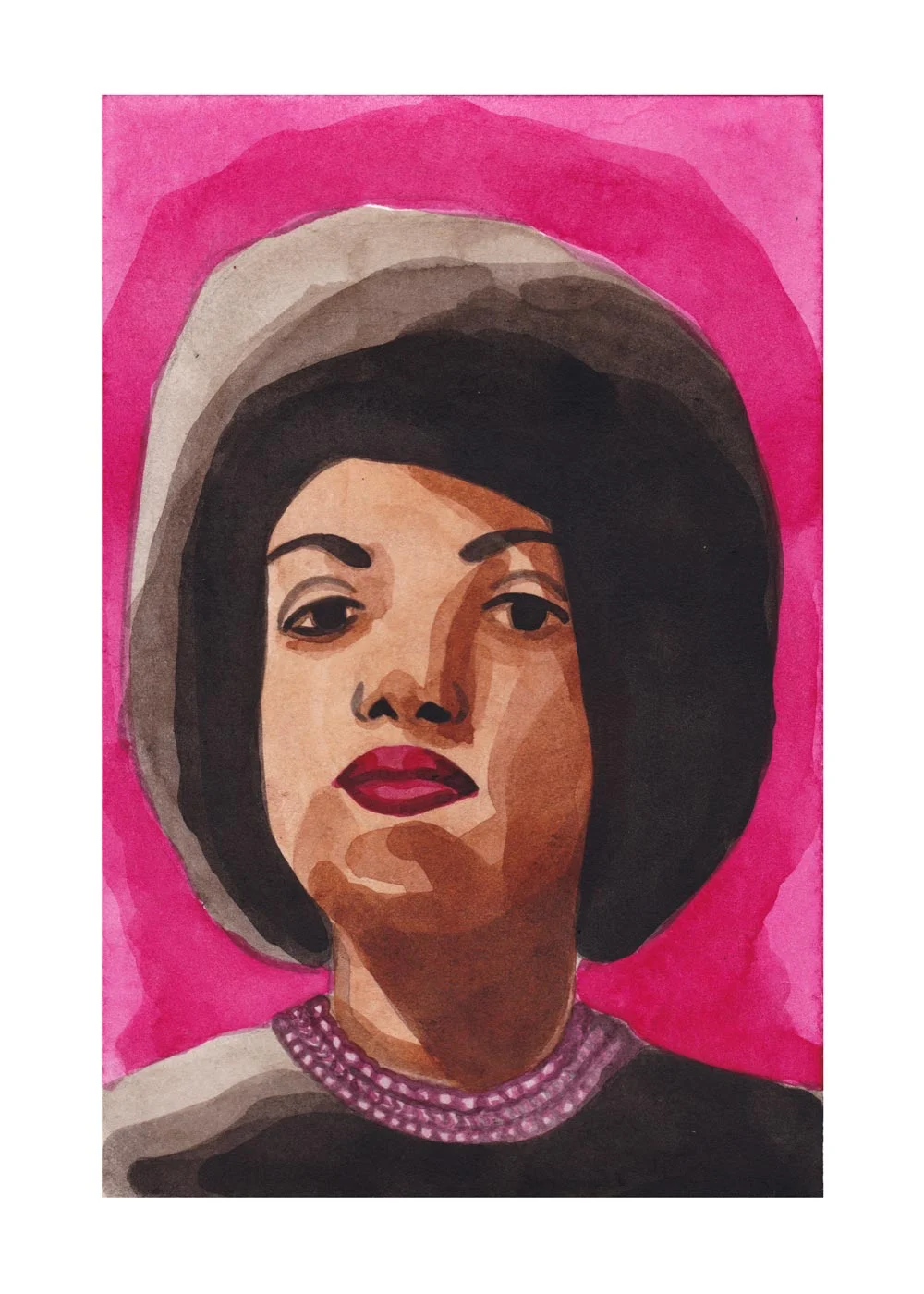 Alline Guerreira Negra . Acrylic ink. 2018.