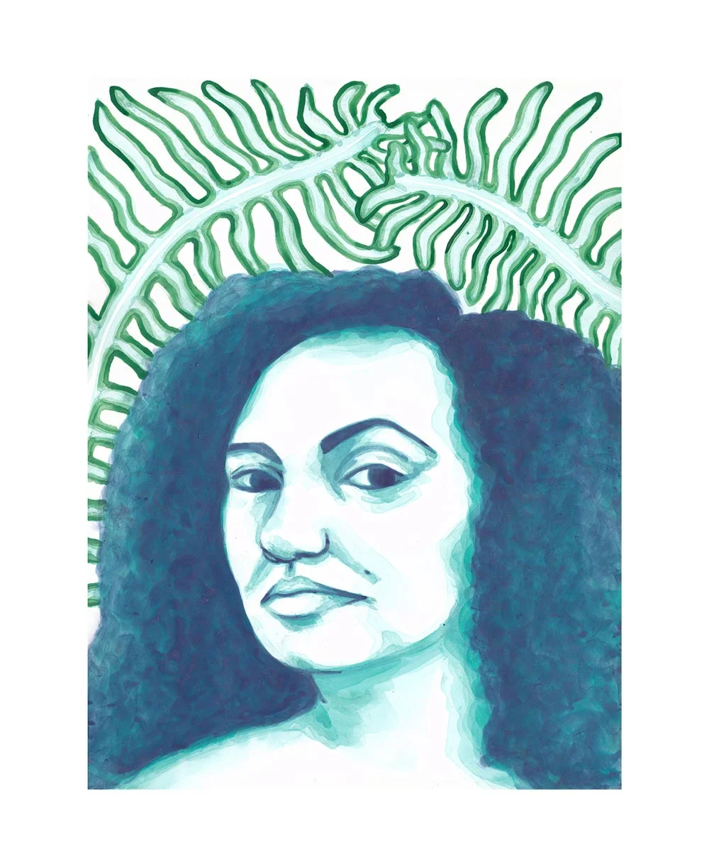 Laila na Bahia . Acrylic ink. 2018.
