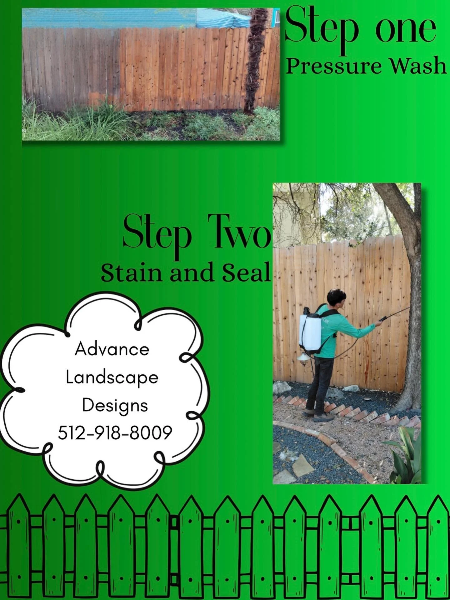 Call us today to get your fences looking good! 

📞 512-918-8009

#512 #austin #austintx #landscape #home #homeimprovement #roundrocktx #cedarparktx #manortx #lagovistatx #family #garden #zilkerpark #pflugervilletx #texas #austinhome