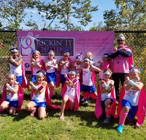 Hurricanes Super Supporters supporting the fight against Breast Cancer. #kickinitchal #komensandiego