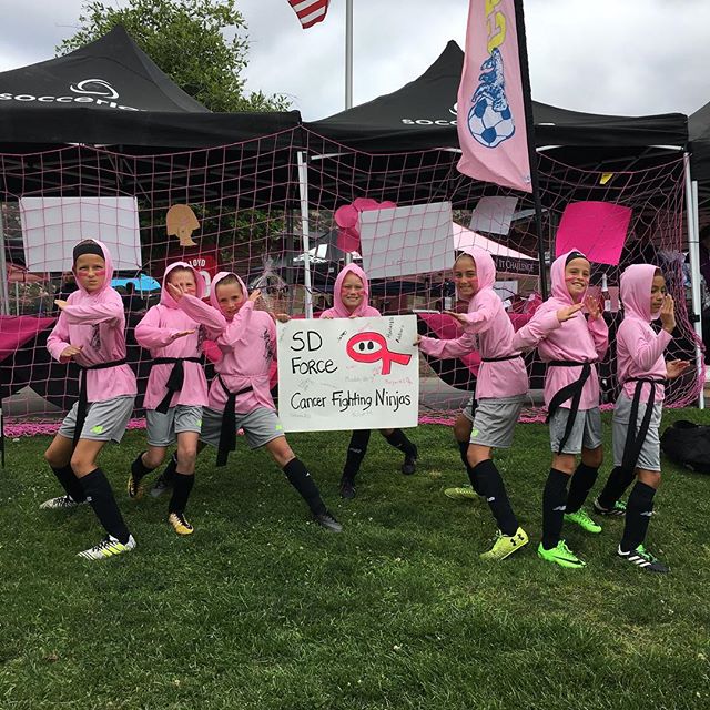 G2008 SD Force team are Cancer Fighting Ninjas at the Kickin’ It Challenge Soccer Tournament #kickinitchal #komensd