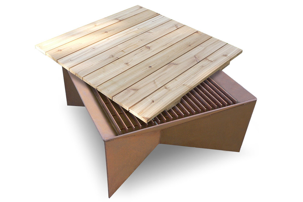 Plodes Geometric Fire Pit 30 40 Grate, Outdoor Wood Fire Pit Accessories