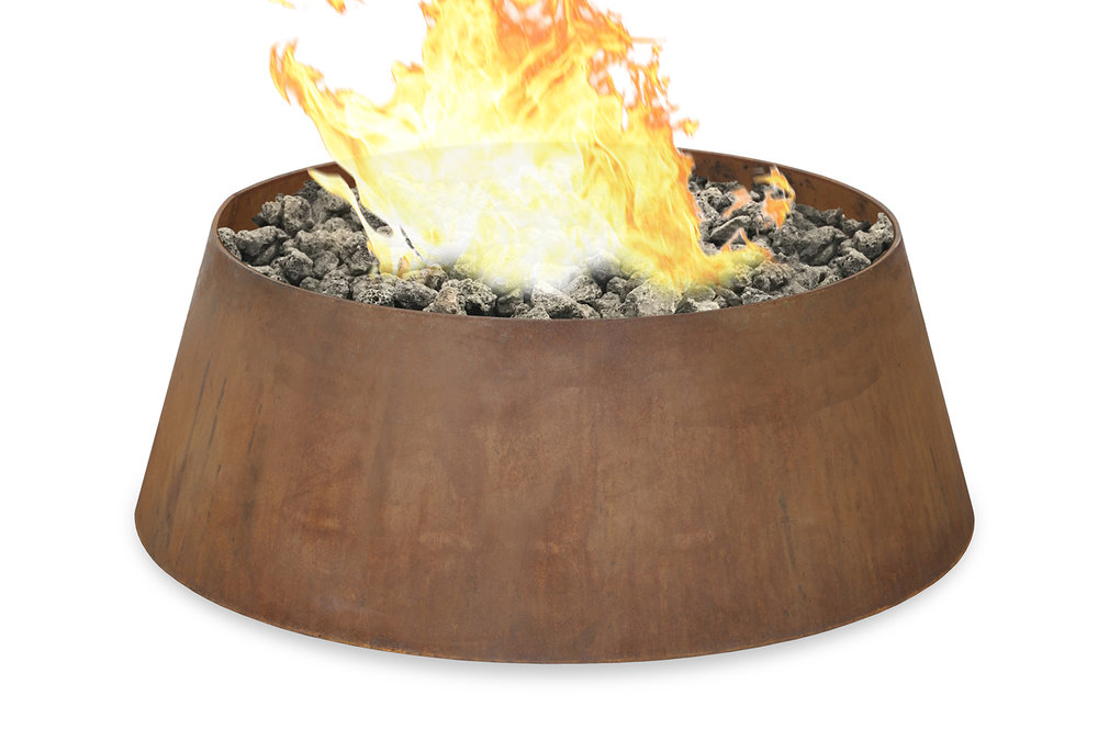 Plodes Cone Gas Fire Pit 30 40, Natural Gas Fire Pit