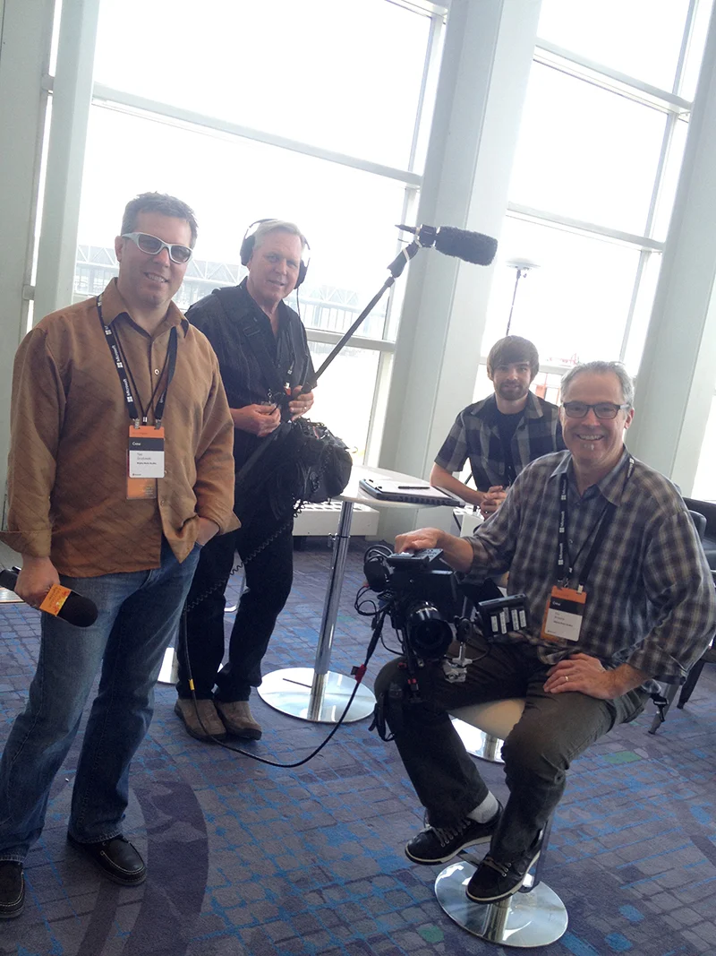 Our Mighty Media field crew at Ignite in Chicago , with Eric Browne, Dave Sorenson, and Nick Miller