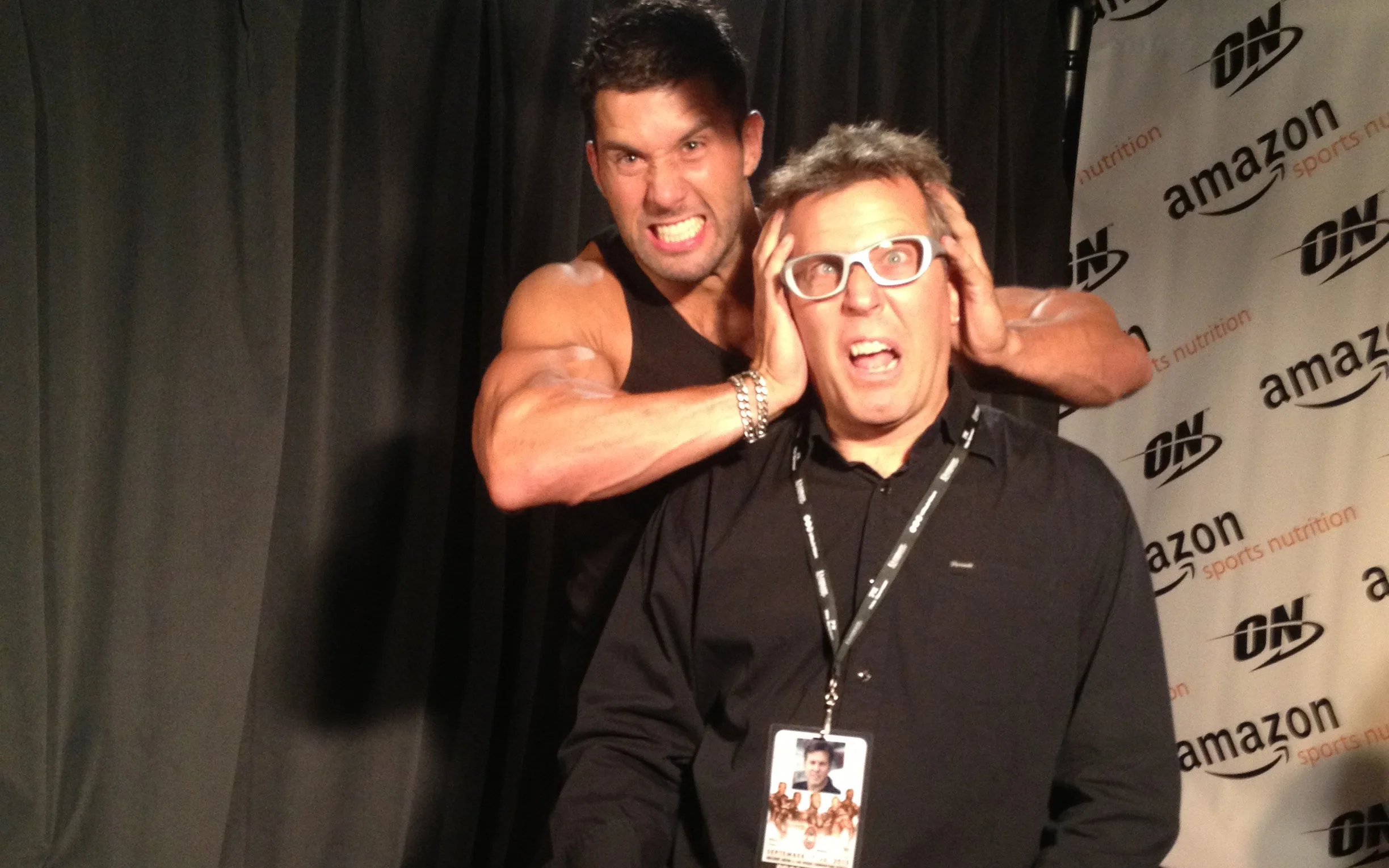 The Head Squish...body builder 1, video editor 0...