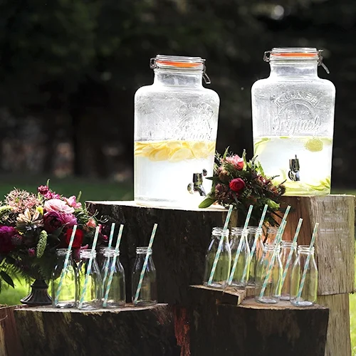 DISPENSERS AND MILK BOTTLES 8 litre dispenser @ £10 / Milk bottle with straw @ 50p each