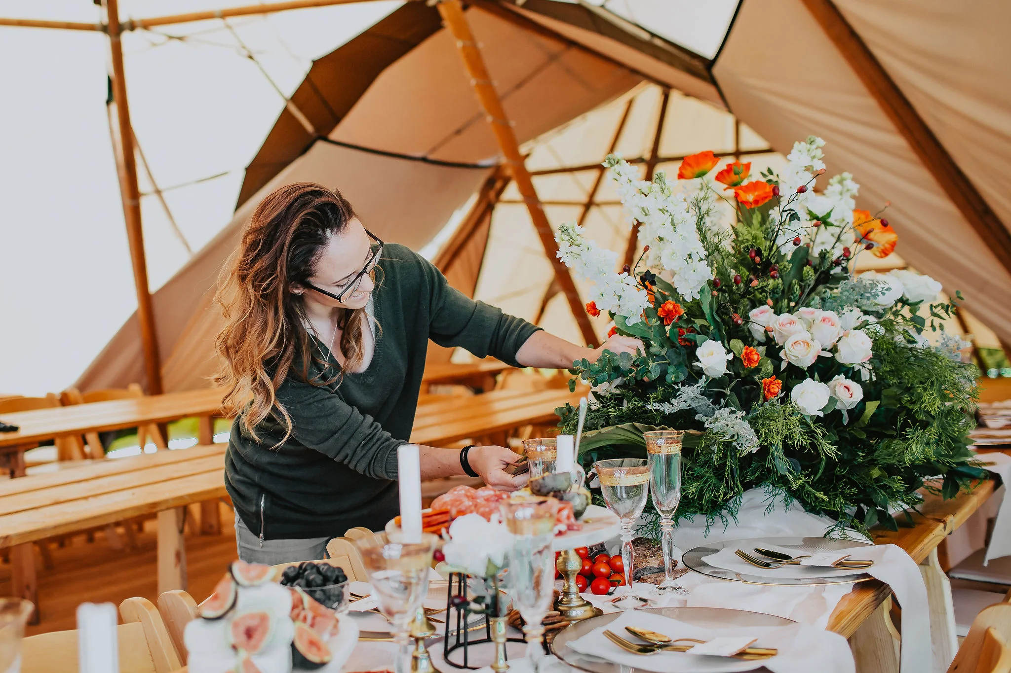 Here’s Emily busily creating
