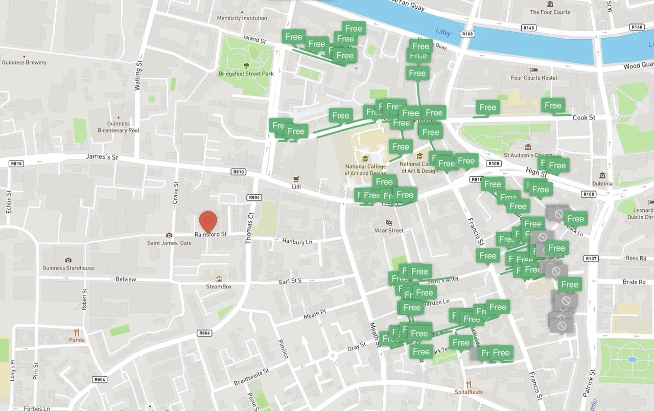 Free parking near Rainsford Street