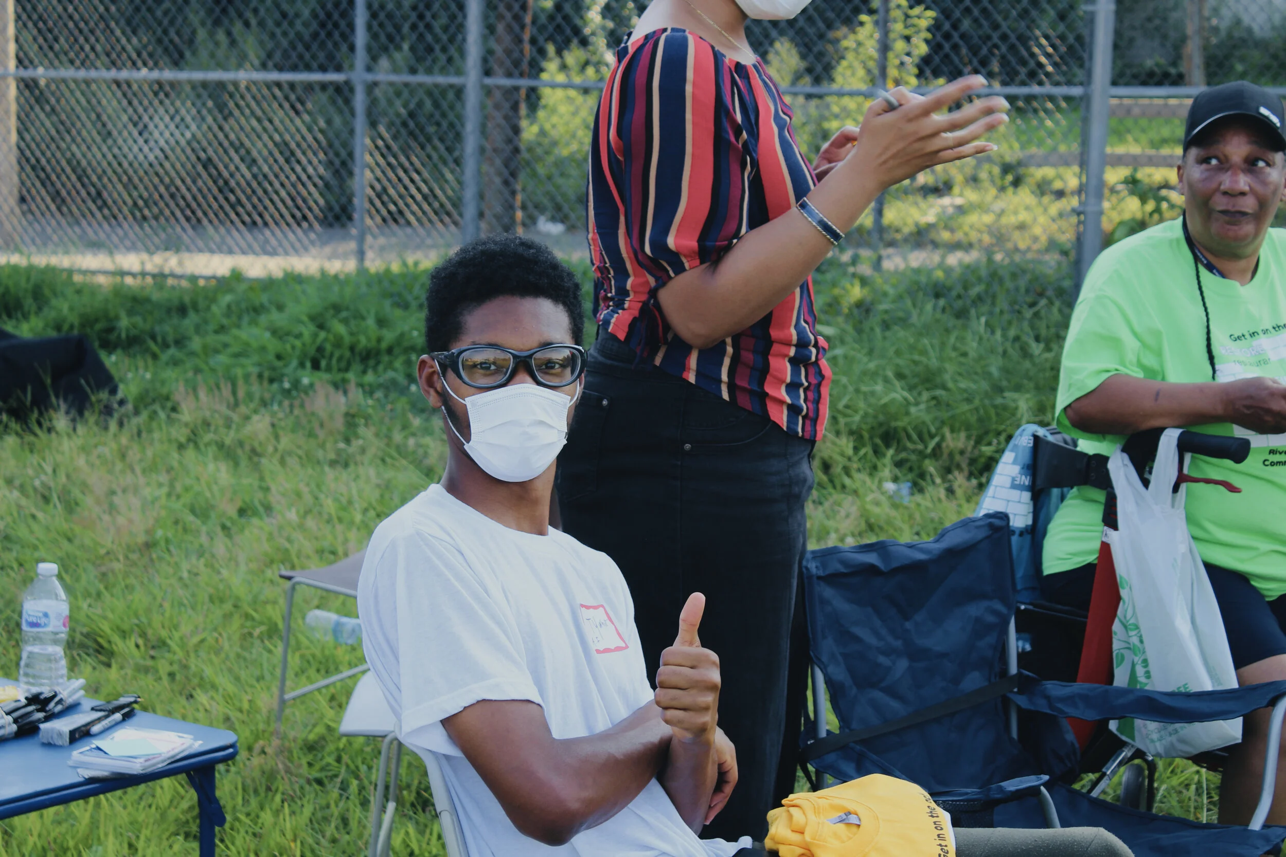 Community member in attendance at the Community Story Circle./Photo by Alberto Huichapa