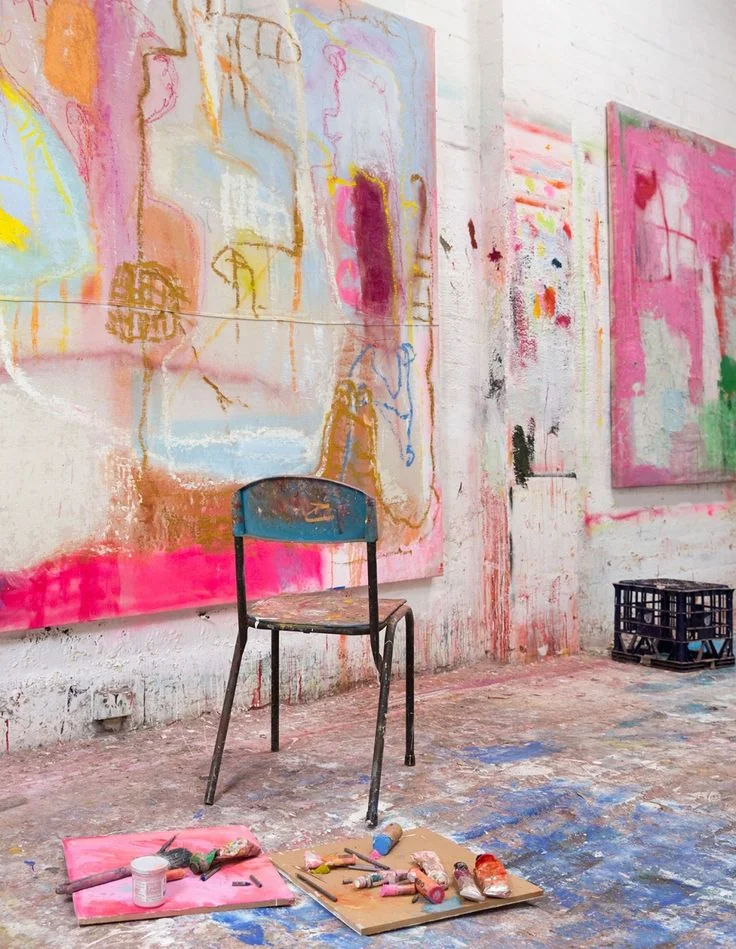 Olivier Rasir’s studio via Design Files .