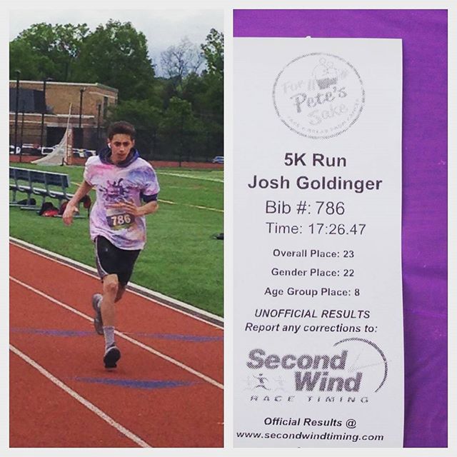 So proud of Josh participating in a great event today. Run on Josh, many more races to come.