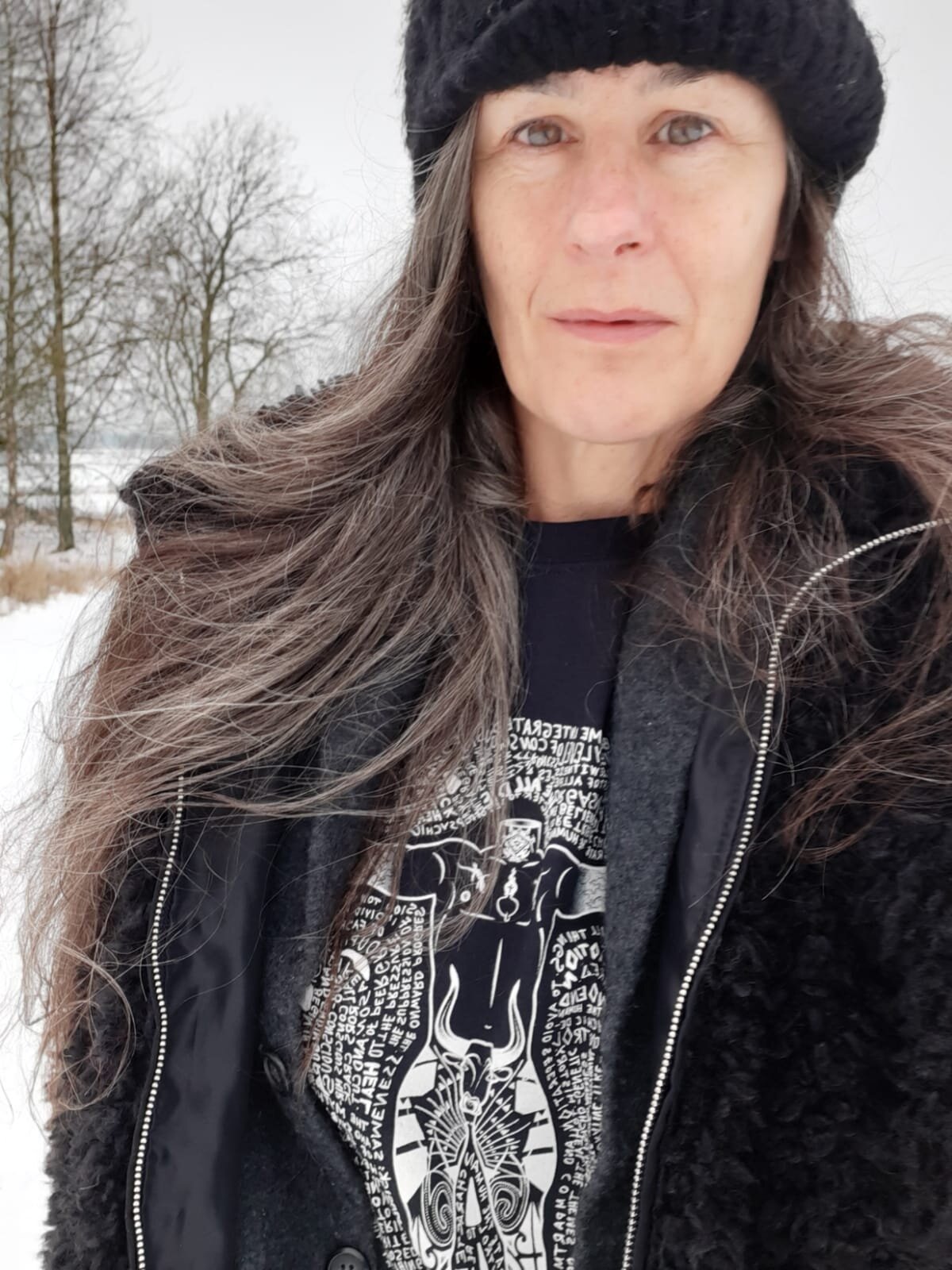 Arriving at Saari, wearing Ron Athey’s Acephalous Monster t-shirt