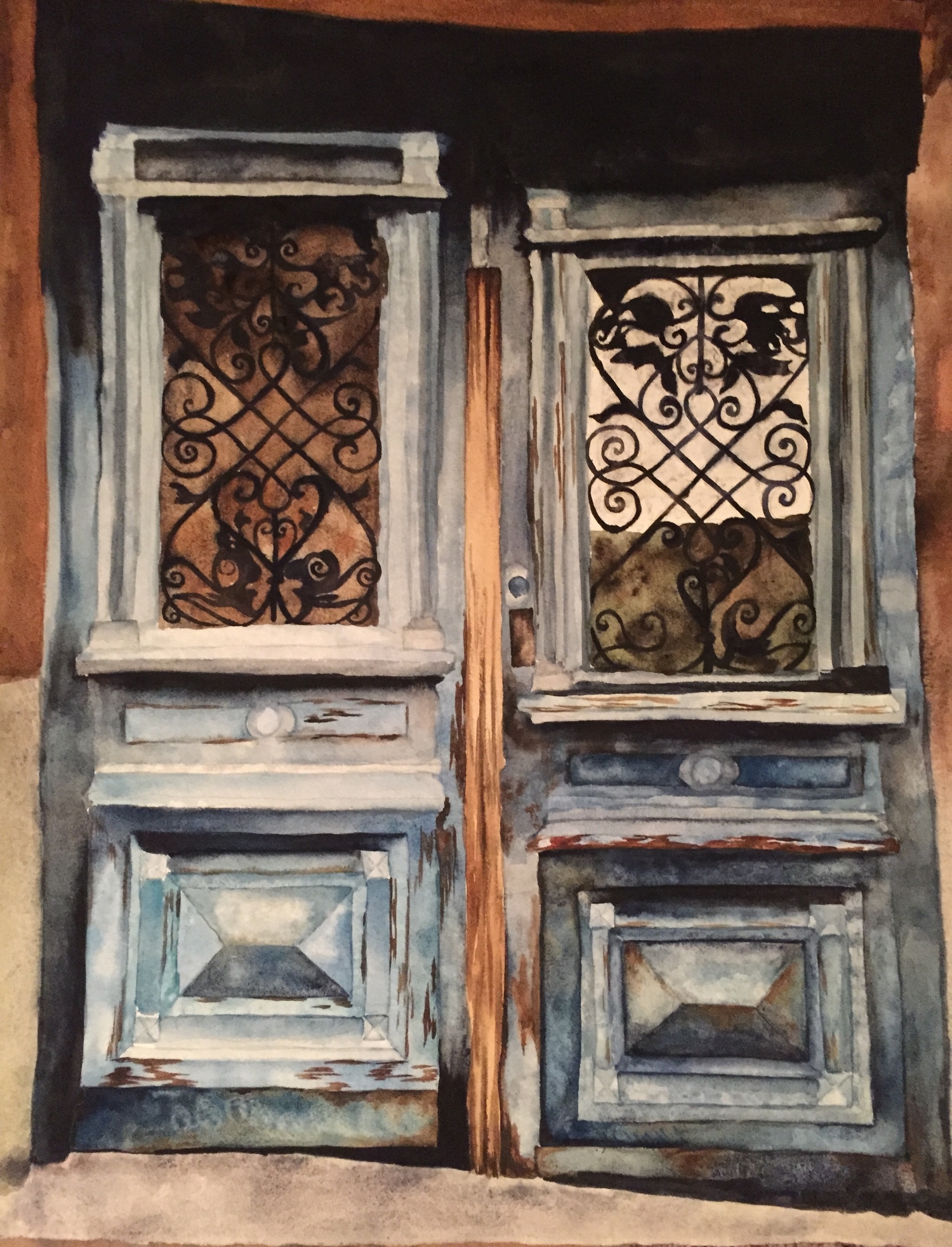 Blue Doors In Italy