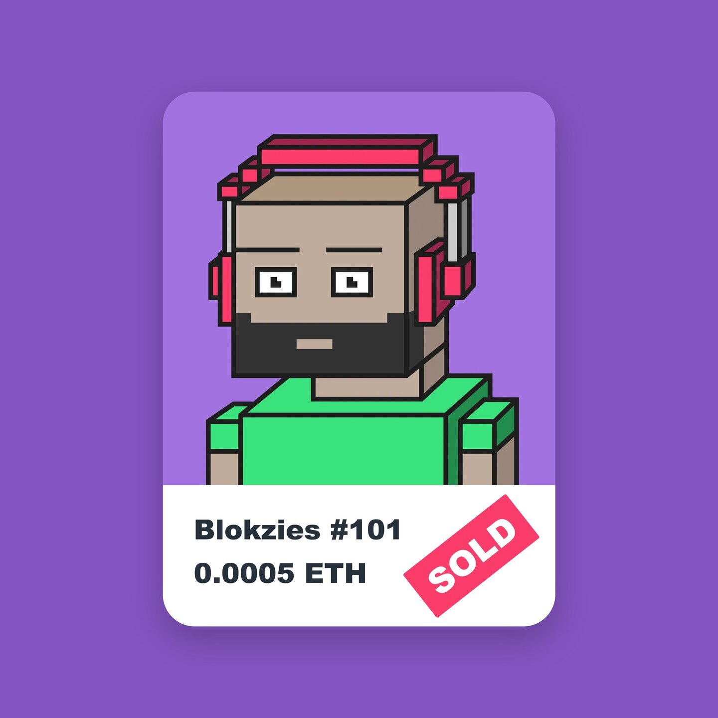 🟥 SOLD! 🟥

Blokzies #101 has been sold. So Happy and grateful for your support. Congrats to @thetapixel00 😊

#nft #nfts #NFTCollection #opensea #eth #nftcollector #Ethereum #psychedelic
#nftart #nftcommunity #nftcollectors #nftcollection #nftcolle