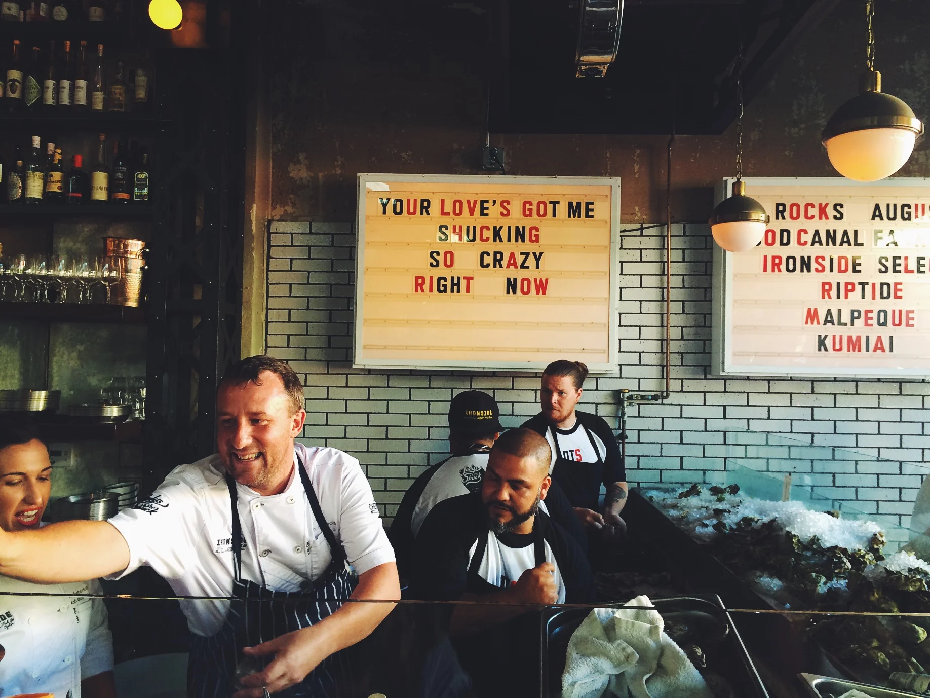Jason and his crew just shucking around. 
