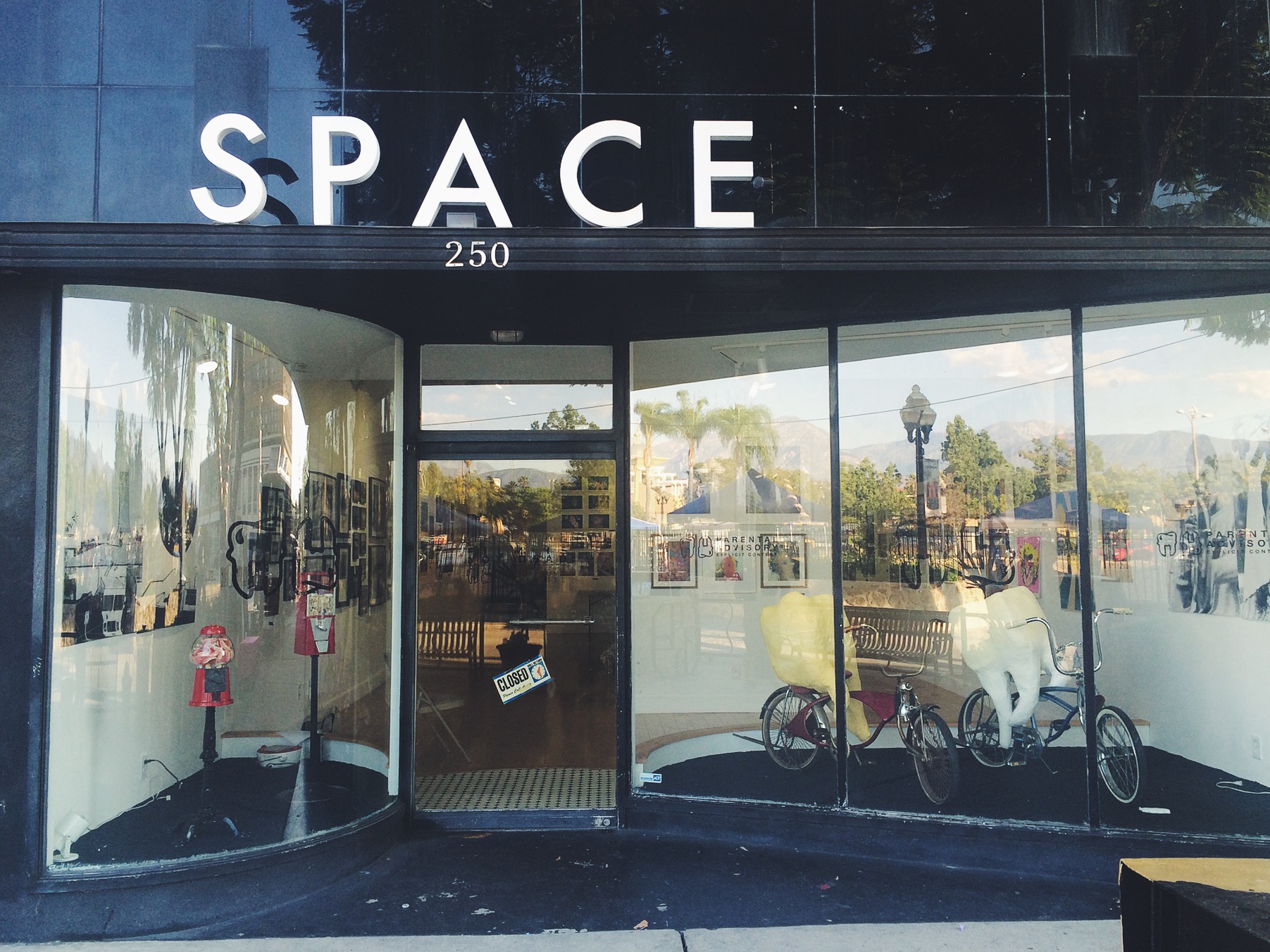 Outside of Space Gallery before the storm. 