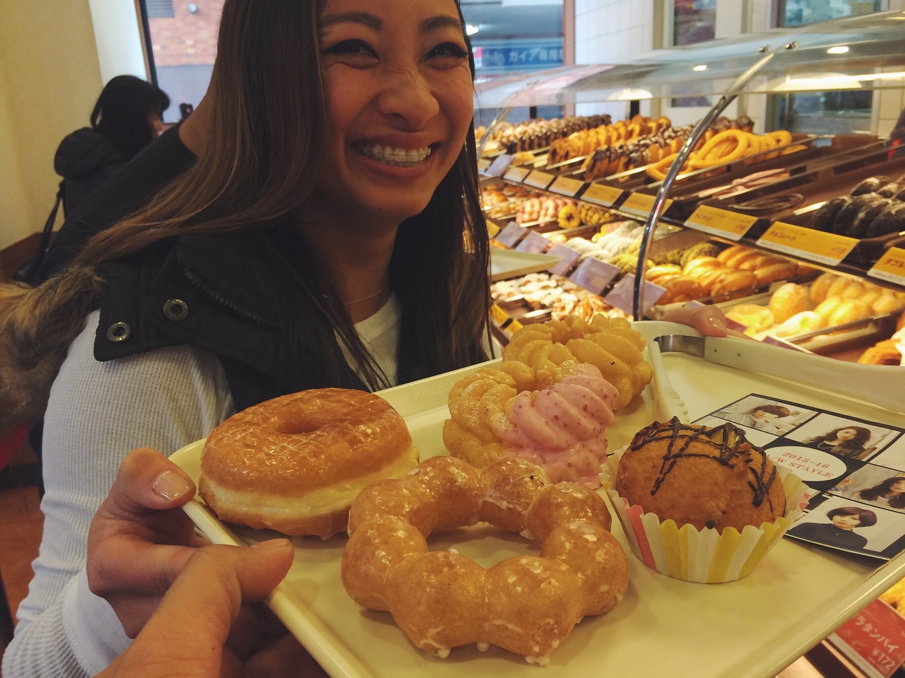 Like a kid in a candy store, huge smile!!! 