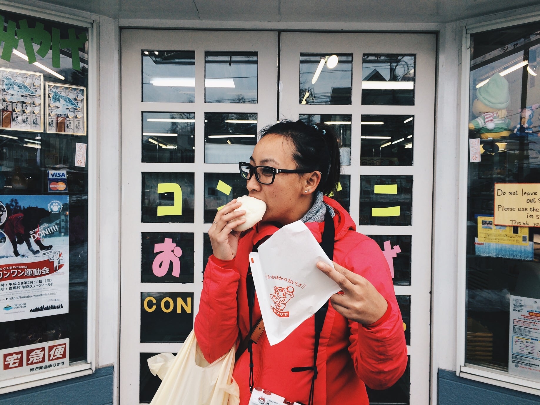Snackin'. 