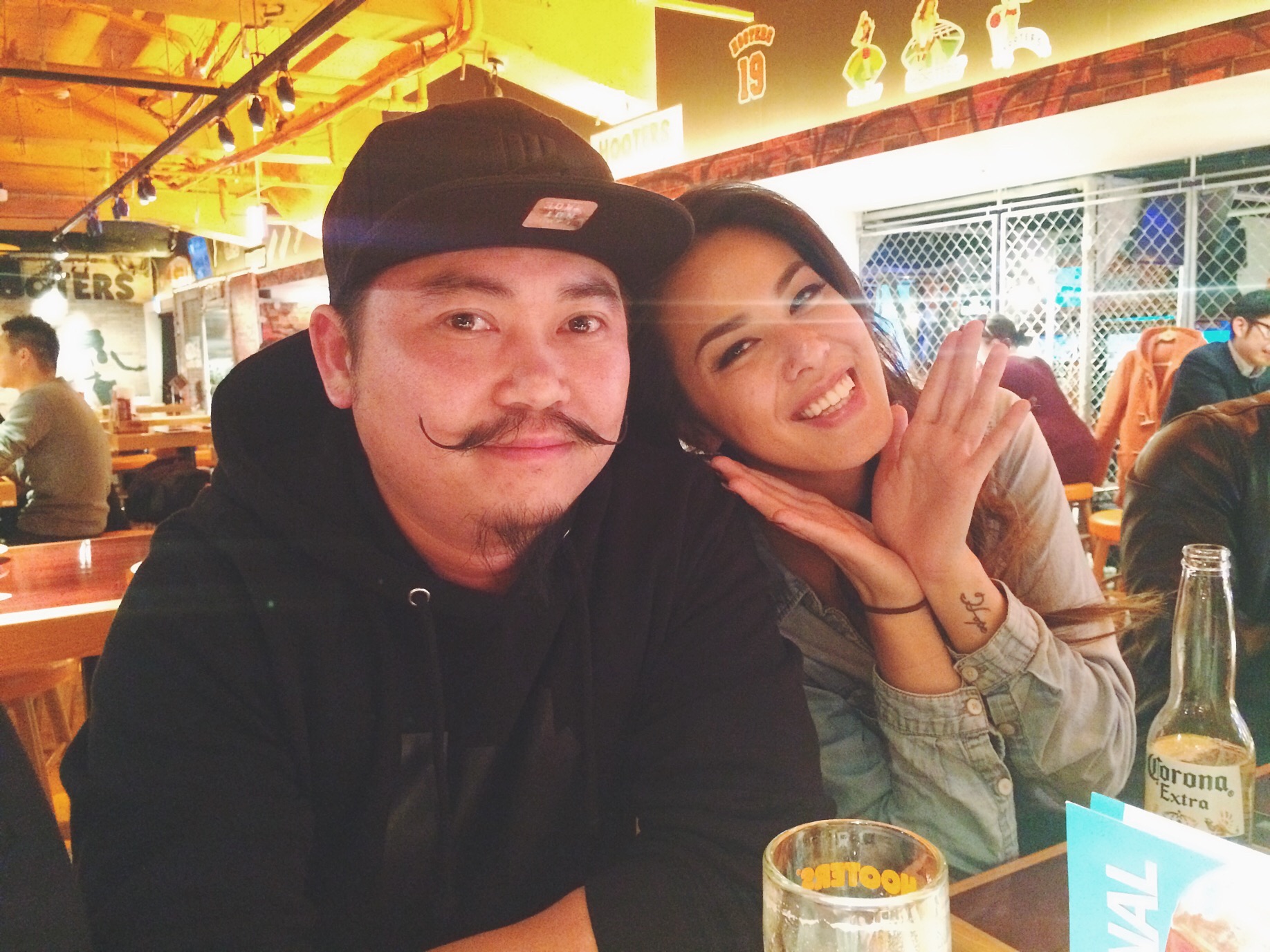 Look who made it out! Jenny Lam. We checked out Hooters Japan.