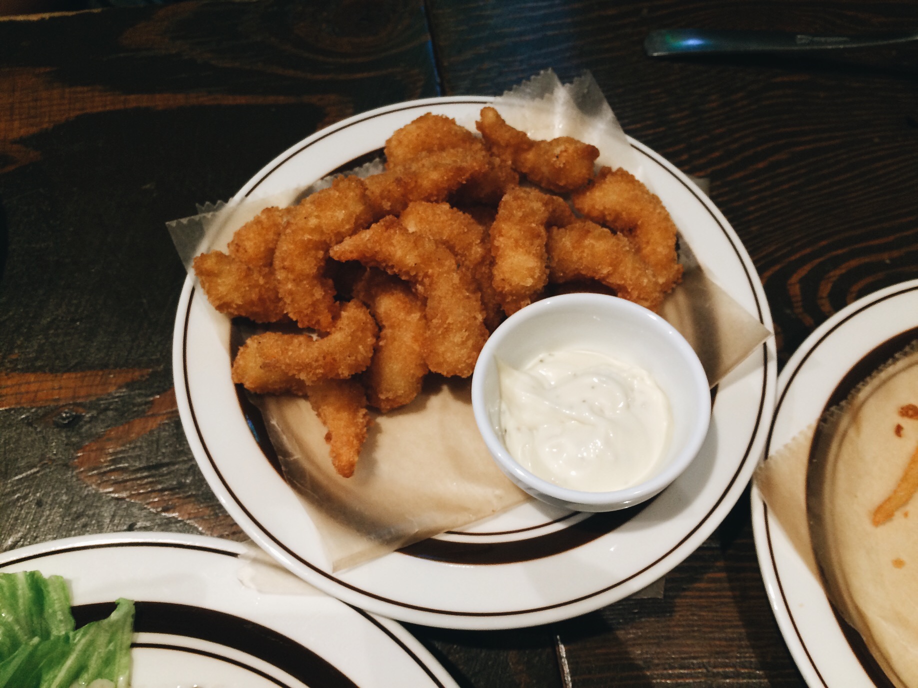 Fried shrimps. 
