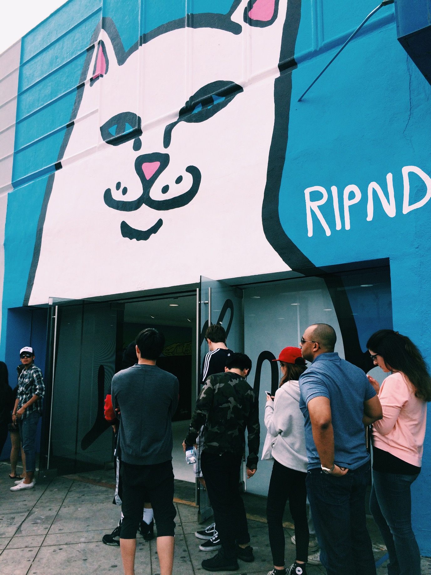 RipnDip was scheduled to be in the Known Gallery for two weeks but due to their success they are holding it down for a whole month. Not to be confused with the people standing in line, they are there for Supreme which is next door. 