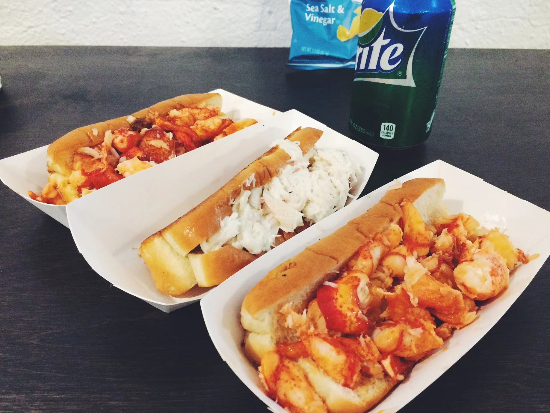 Traditional Maine Lobster roll. I hate to express on my blog on food I didn't like but I need to show what we ate from the market. It's good to the public's opinion, I personally had better.