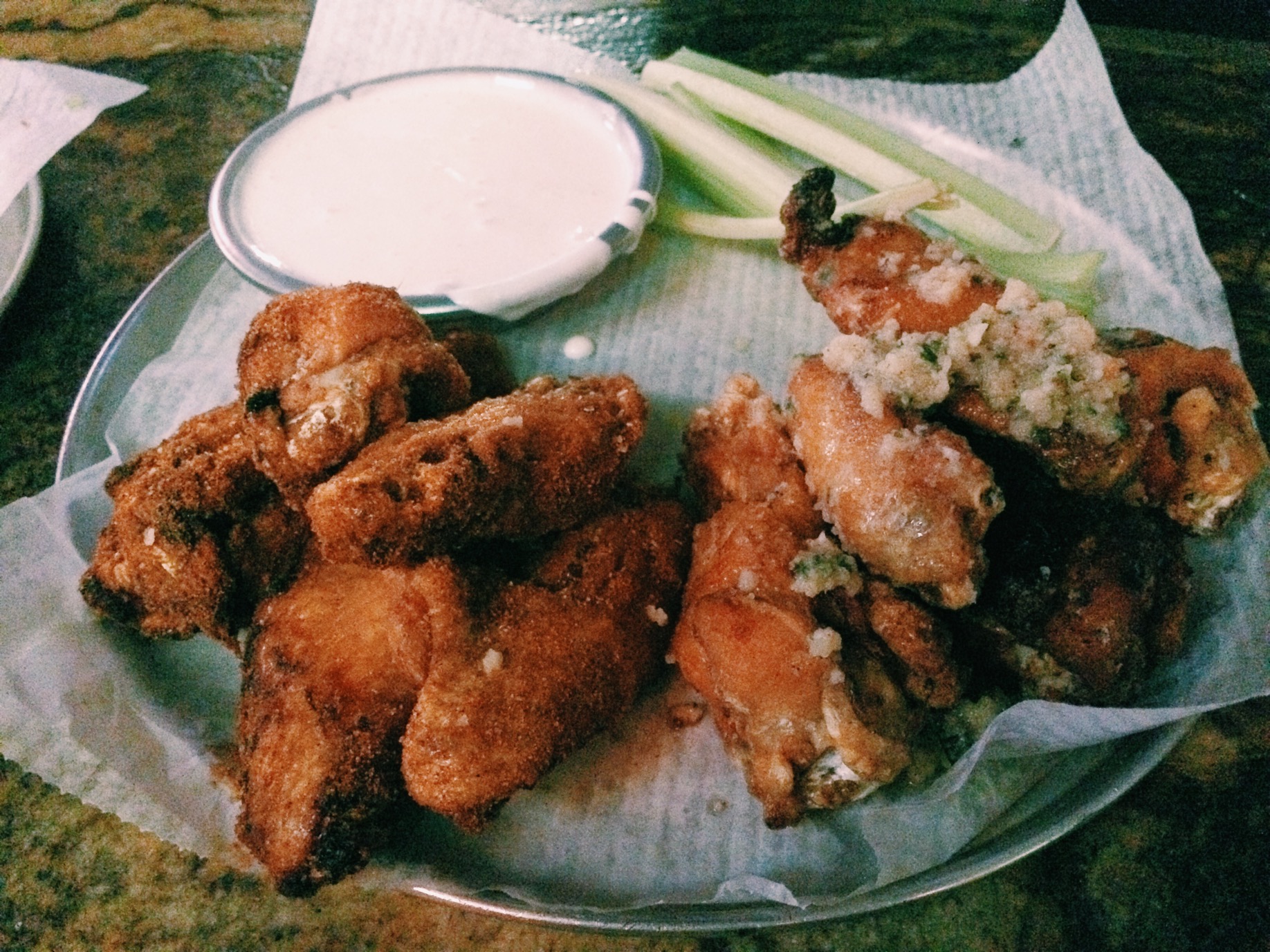 Dry rub was not my fav but Dook loved it, the Garlic Parmesan was my shit though. 