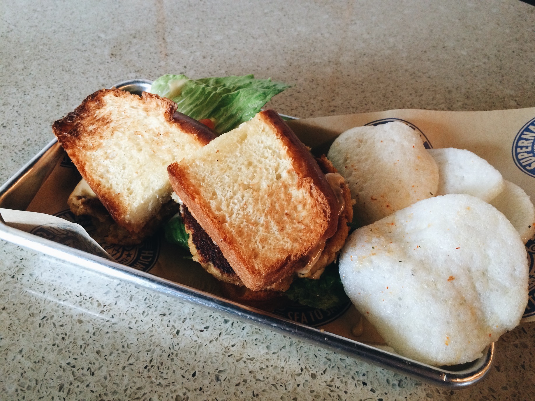 Forgot the name, but it's the crab cake sandwich. 
