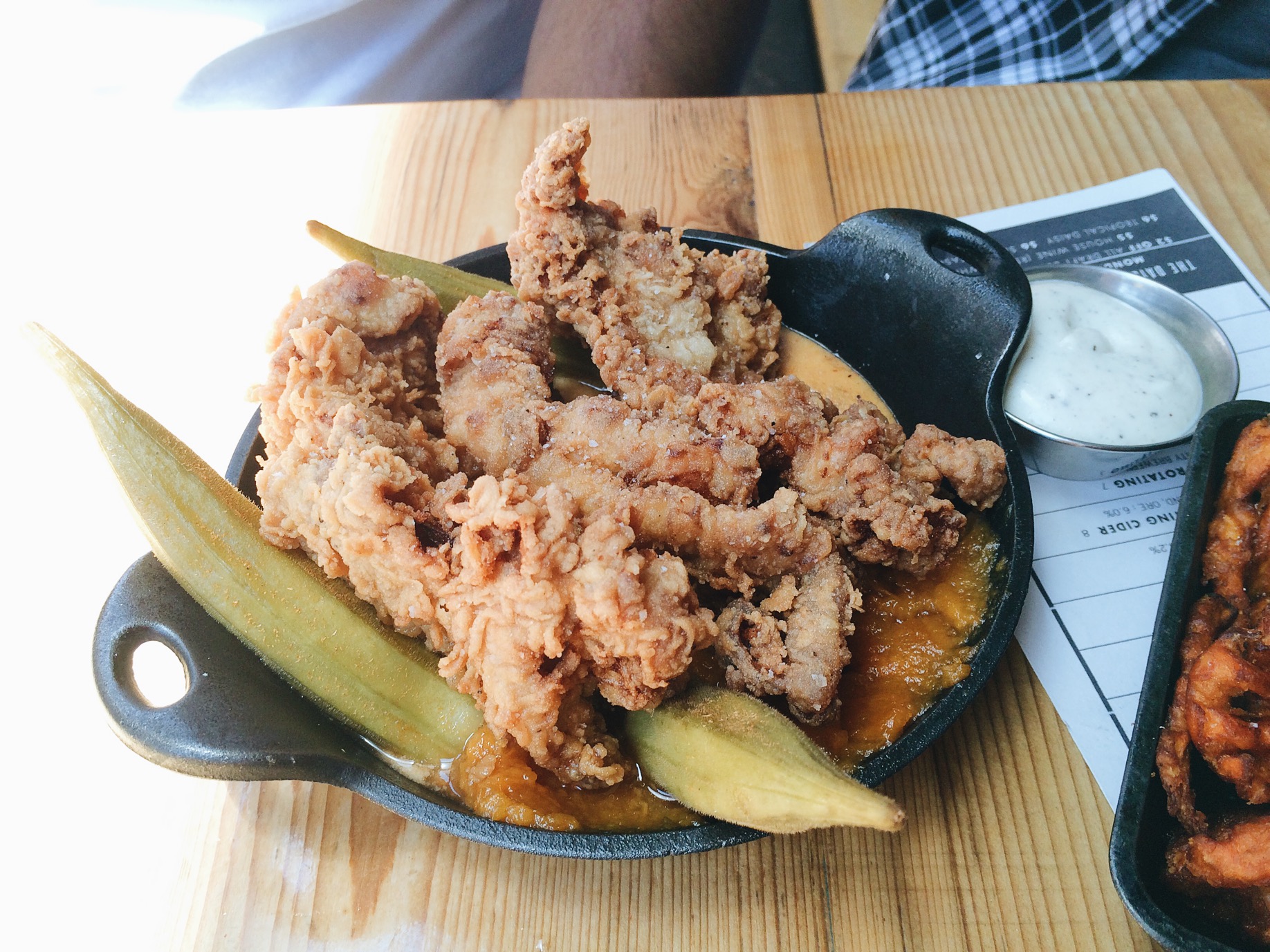 This was supposed to be Fried Chicken and Donuts but waiter fucked up and got Dook just Fried Chicken. It's good anyways. 