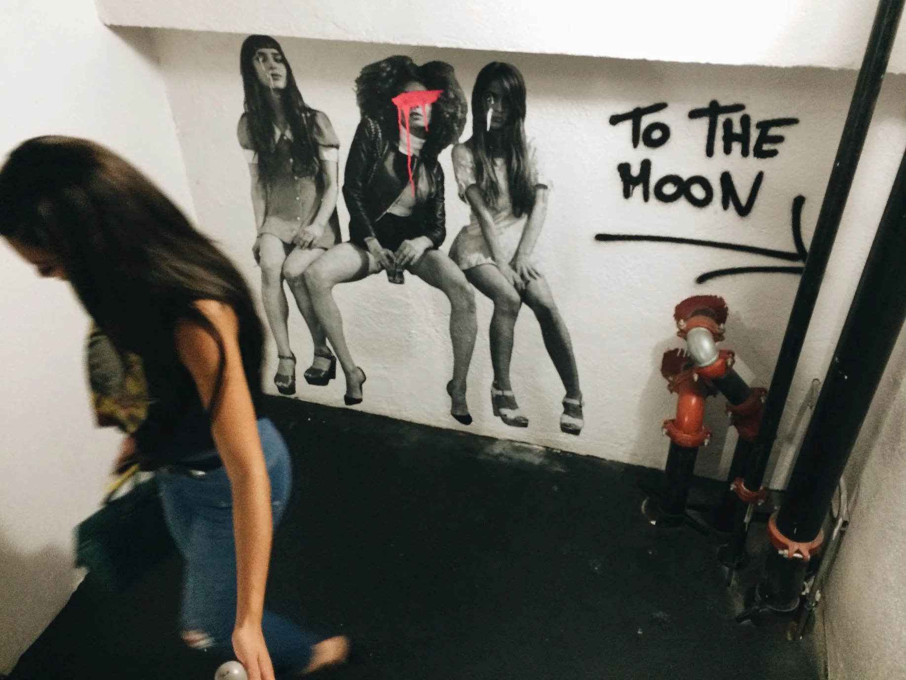 The elevator took forever so we took the stairs. 