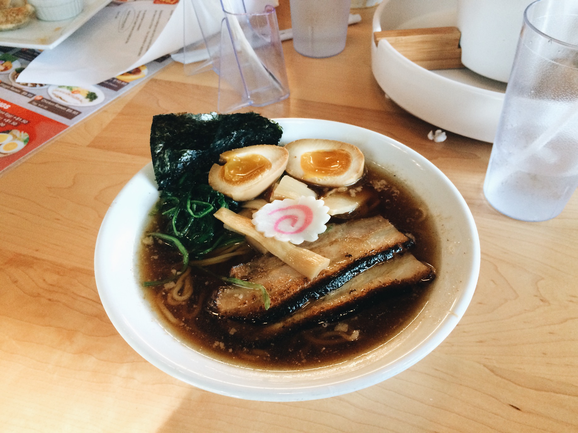 This is my ramen, Tokyo Shoyu Ramen #8. I can really taste how fresh their ingredients are. 