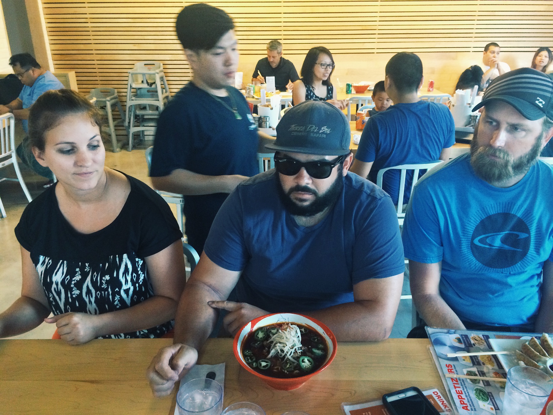 Nick's ramen has arrived. 
