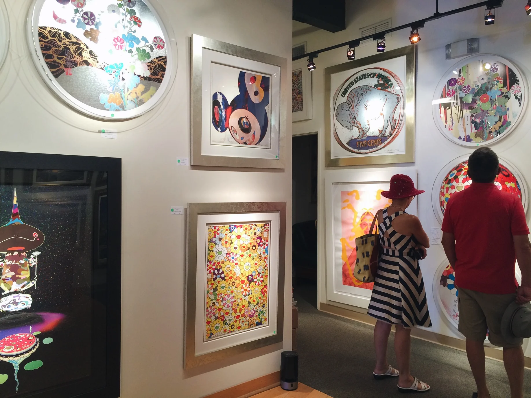 We checked out an art gallery that had Andy Warhol and Murakami's work.