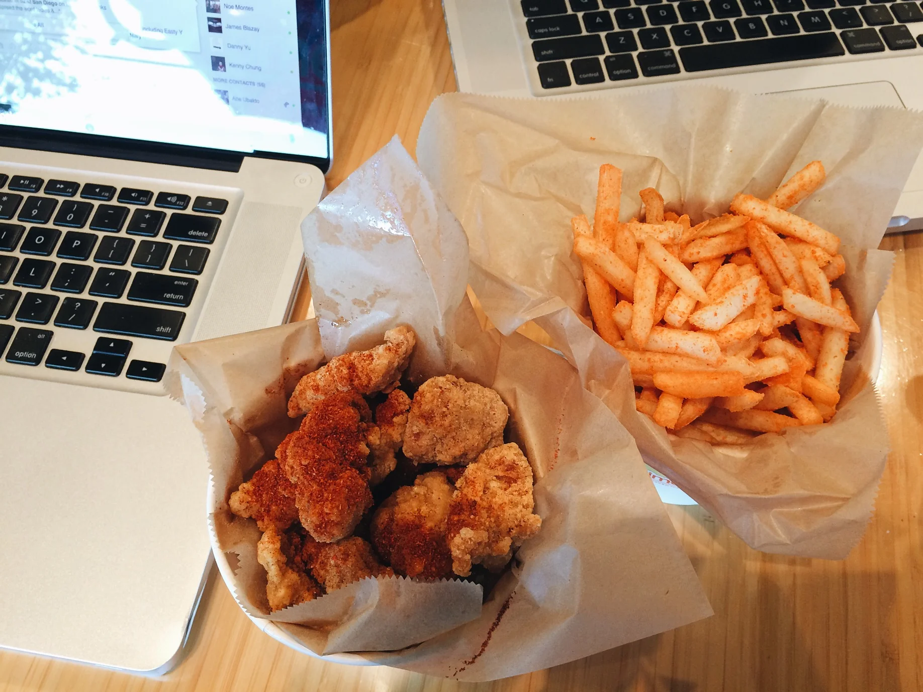 Spicy Popcorn Chicken, just like Tapex but meatier. Love it! 