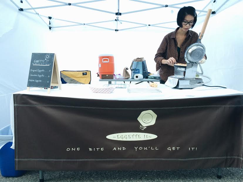 Introducing Eggette It. A friend's new business endeavor, serving Chinese egg waffles. Tasty! Look her up or follow her to Farmer's Market La Jolla. 