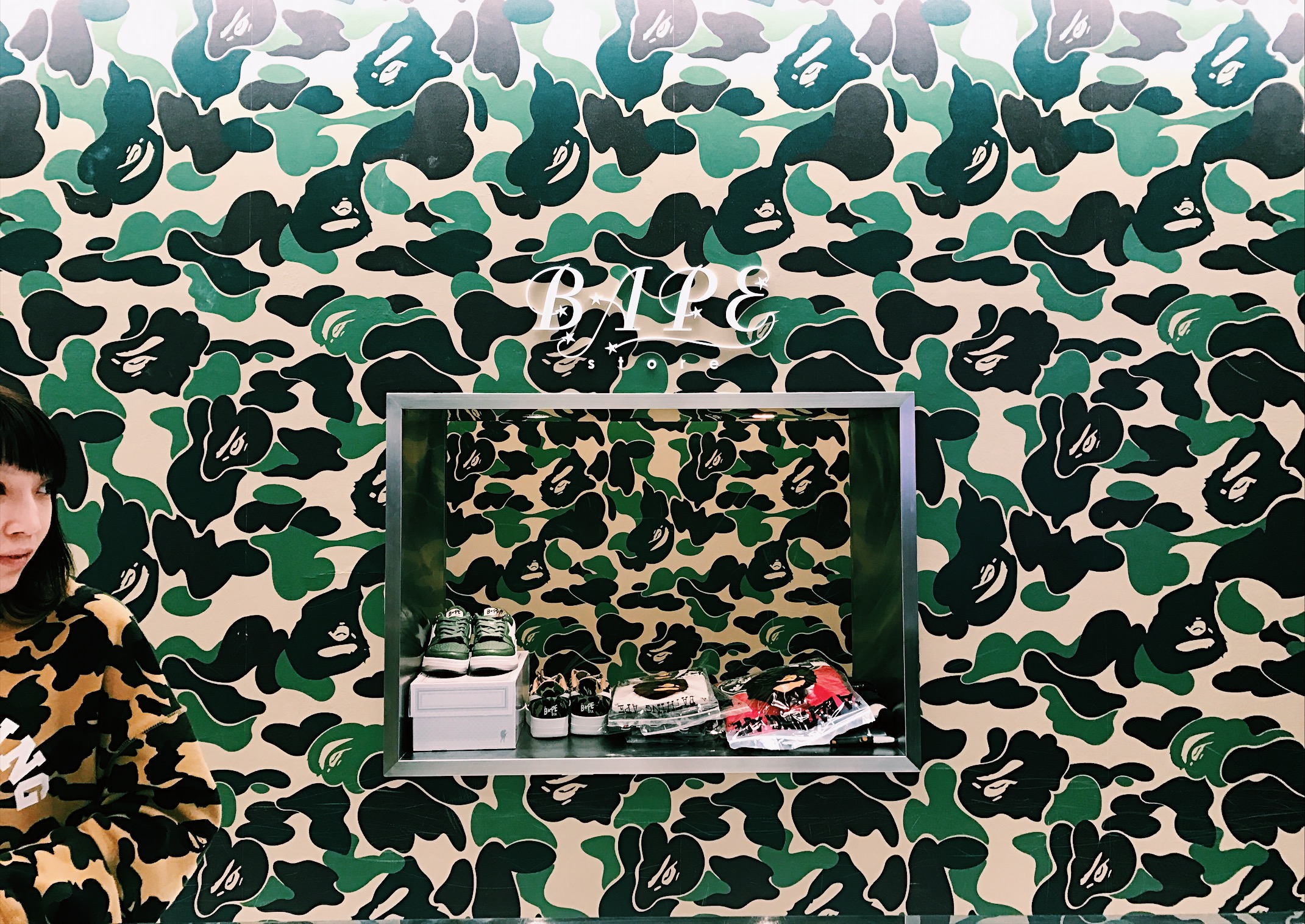 Stop by Bape in hopes to purchase my first Bape product but what I wanted was sold out. =(. Bummer. 