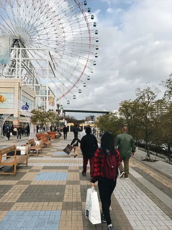 Walking out of the mall and aquarium and to the train station we go! Osaka Castle here we come!!
