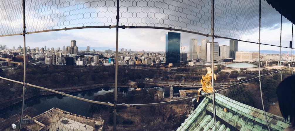 At the top of the Castle with this view I imagine myself as a Samurai looking out for danger haha. 