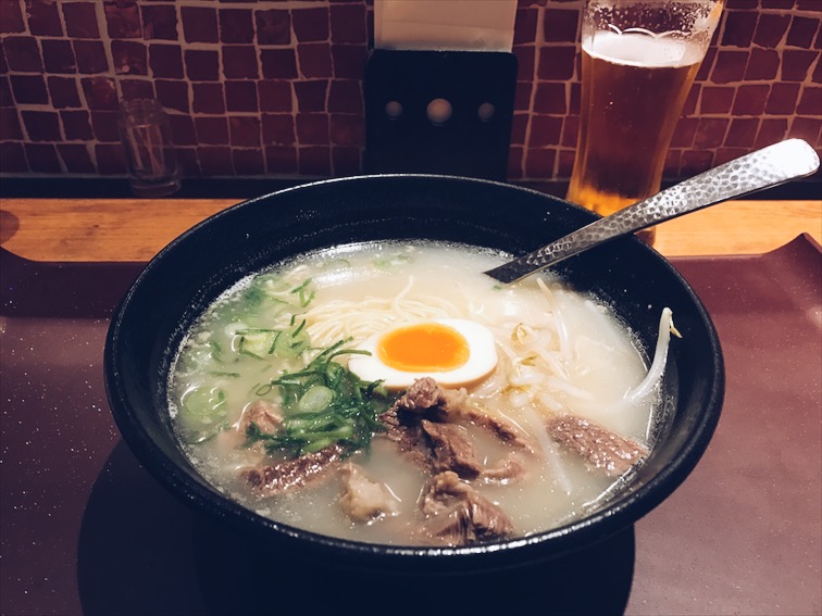 My Kobe Beef Ramen broth was kinda bland, but with the beef and noodles you'll have more flavor from the beef. Pretty good but not the best. 