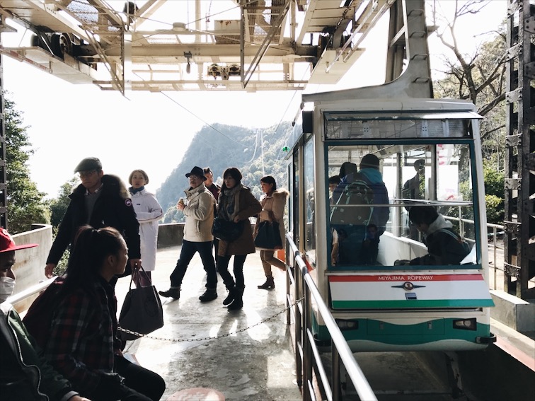 I can't believe they pack this thing so tired on these "sky tram." Man I was afraid that shit was snap and we all fall to our deaths. 