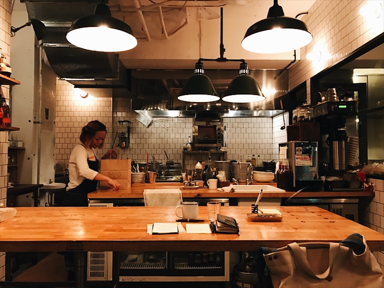 Chef all by herself. 