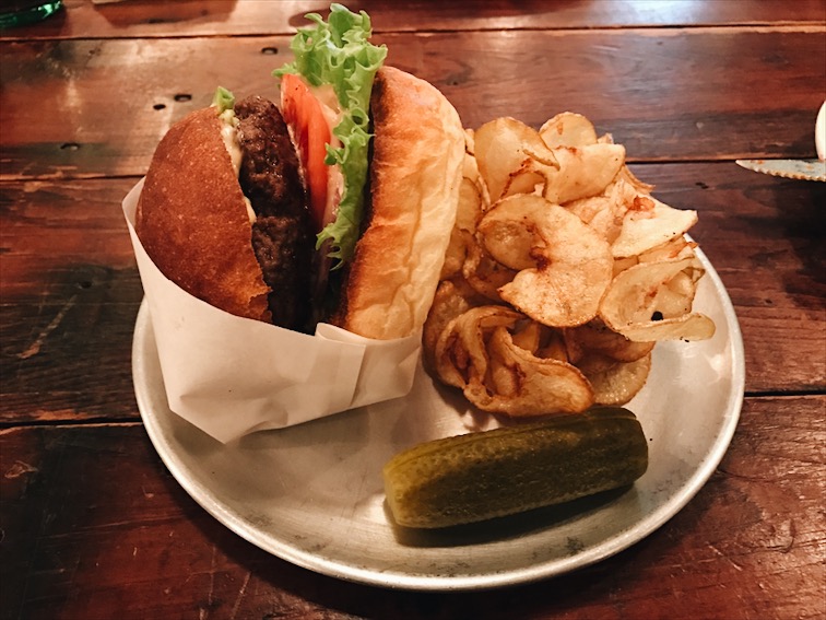 This is mine, Avocado Burger, if you ever get to come here just stick to the regular Cheese Burgers or the Double Cheese Burgers, those are the best. This is good, but just not THE BEST. Ribbon fries are good too, I just fucking love this place. 
