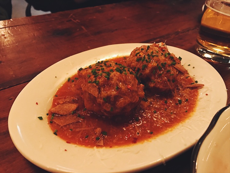 Meatballs, I'll tell you what, anything Italian, stay away from that shit in Japan. This is their take on Italian flavor but if you're in love with authentic Italian flavors well, you ain't gonna like anything Italian here. This wasn't that bad, I'm just here to tell you, leave Italian shit alone in Japan. Their sushi, ramen, curry, American food is on point, their desserts too, they on point. 