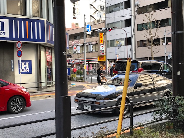 First thing I spot early in the morning, on our way to the train station. 
