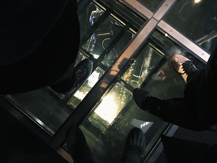 Glass floor, I thought I can stand on it, but it had me feeling some type of way and I got off real quick. 