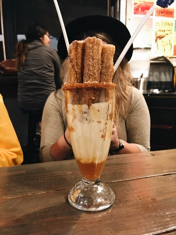 For dessert is the Ice Cream and Churros. 