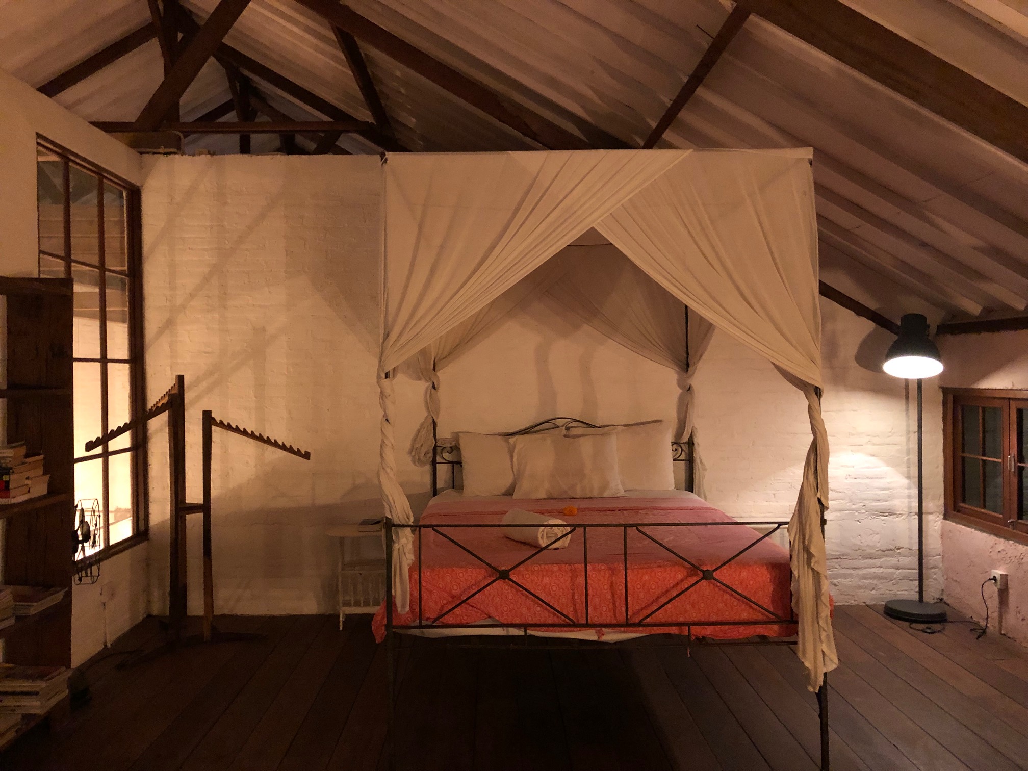 My bed upstairs.