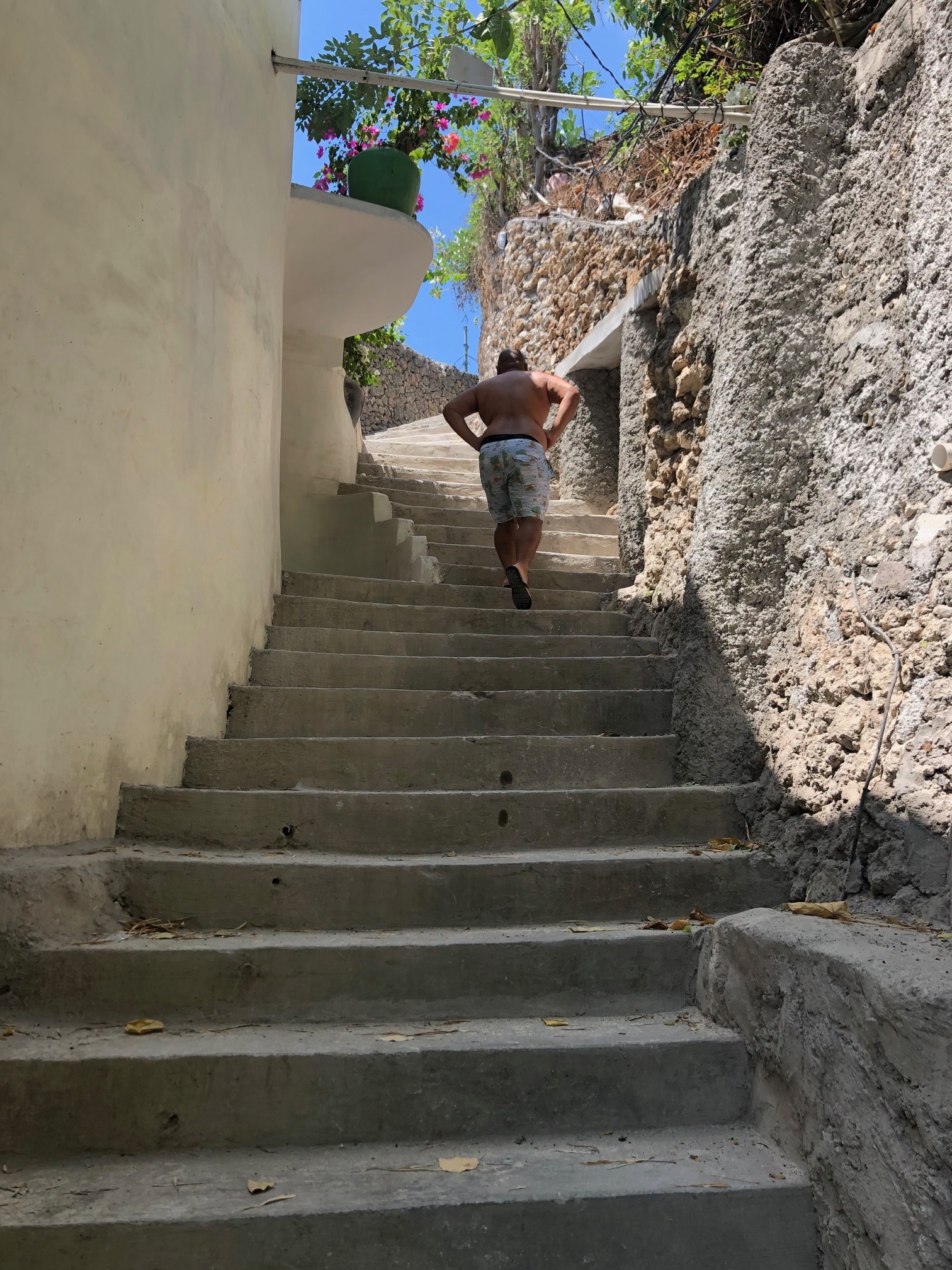We wanted to try Indonesian version of KFC, JFC. We didn’t have a ride so we ordered for delivery. But we had to walk up 200 steps to get it from the street side.